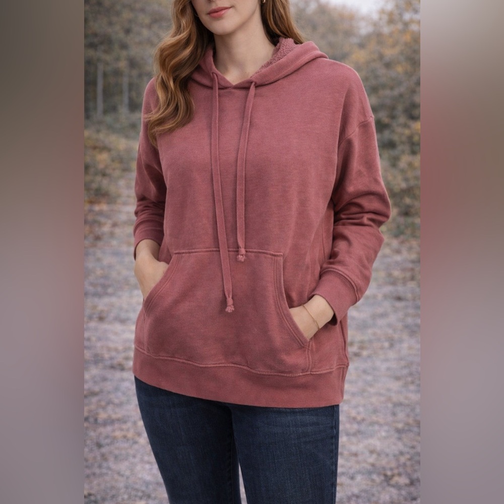 American Eagle Mauve Pullover Hoodie XS Cozy Casual‎